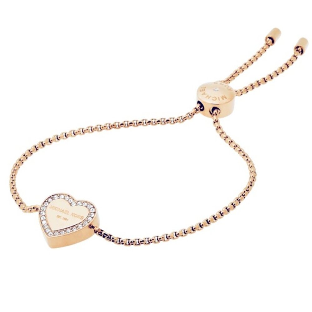 MICHAEL KORS Gold Heritage Heart Slide Bracelet - Picture 2 of 7